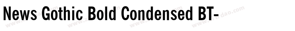 News Gothic Bold Condensed BT字体转换